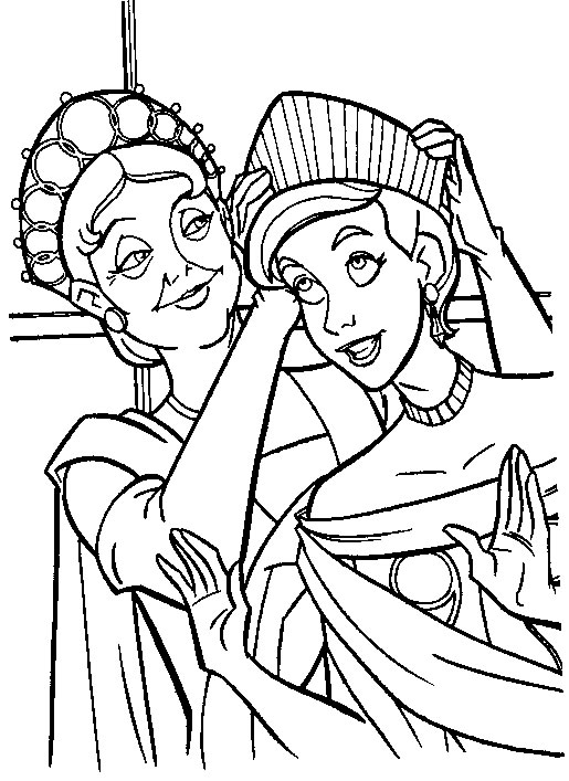 coloriage anastasia et sa grand mere